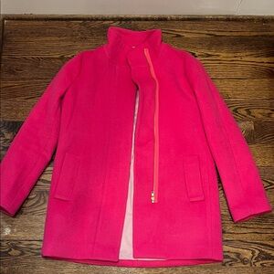 J. Crew Bold Pink Pea Coat